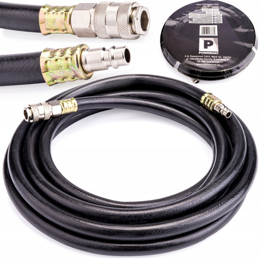 Pneumatická hadice 5M Powermat 10 mm vnitřní průměr 20 bar — Pneumatická hadice