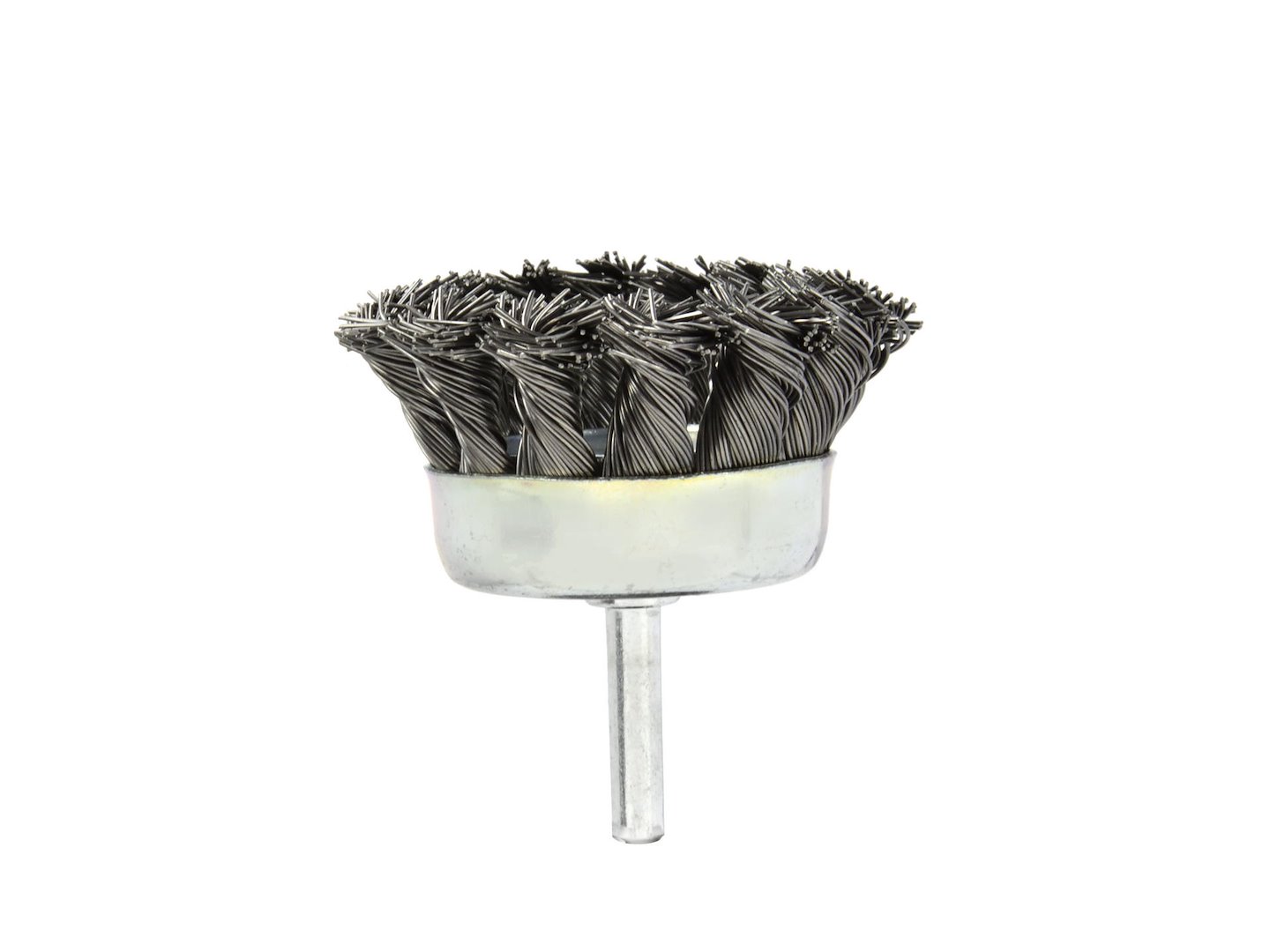 Drátěný čelní kartáč spletený 75 mm/3" s trnem – Geko 2