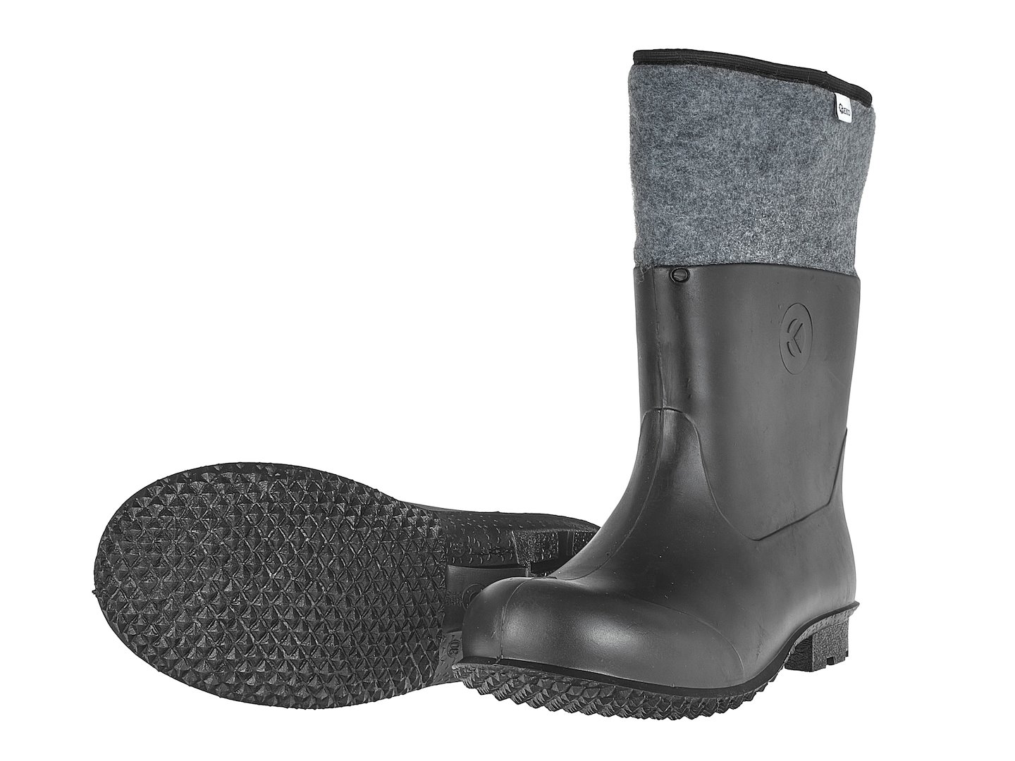 Gumové holínky Geko G90551-43 černé vodotěsné s antiskluznou podrážkou — Detail podrážky