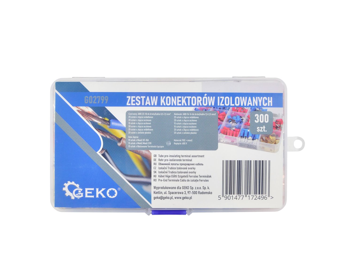 Izolované konektory, sada 300 ks, měď, cínový povrch, nylonová izolace — V provozu