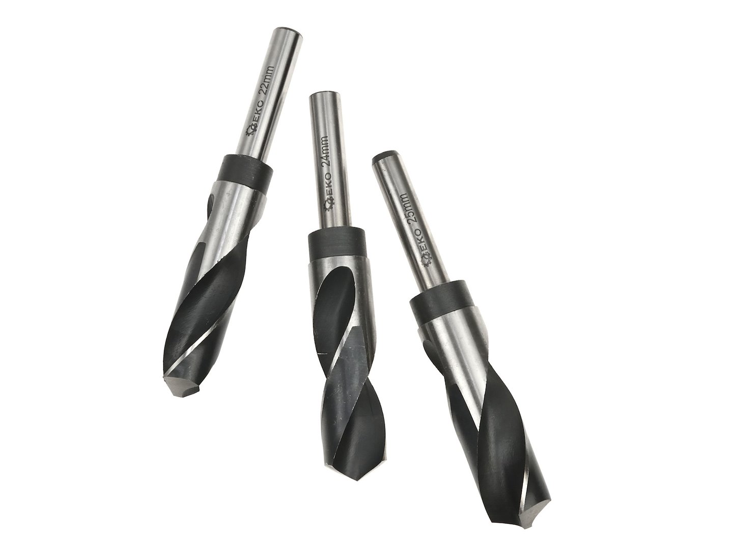 Sada vrtáků HSS 4241 22–25 mm, 3 ks — Celkový pohled