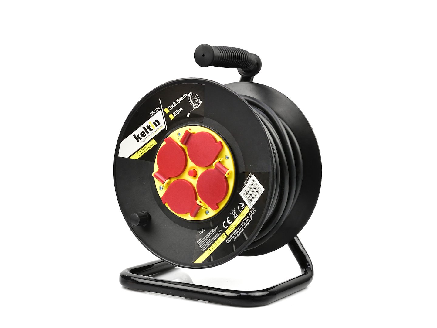 Elektrická prodlužovací šňůra s navijákem Geko 3 x 25 mm 25 m — Celkový pohled
