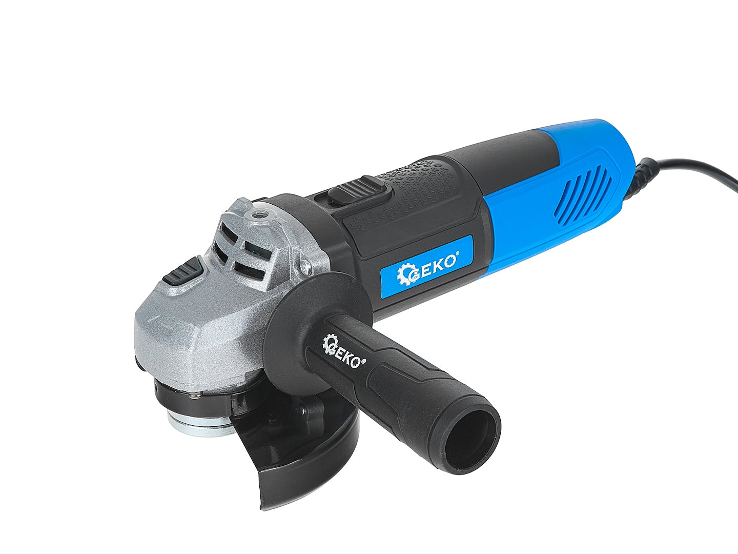 Úhlová bruska 125 mm 900 W s regulací otáček Geko — V provozu