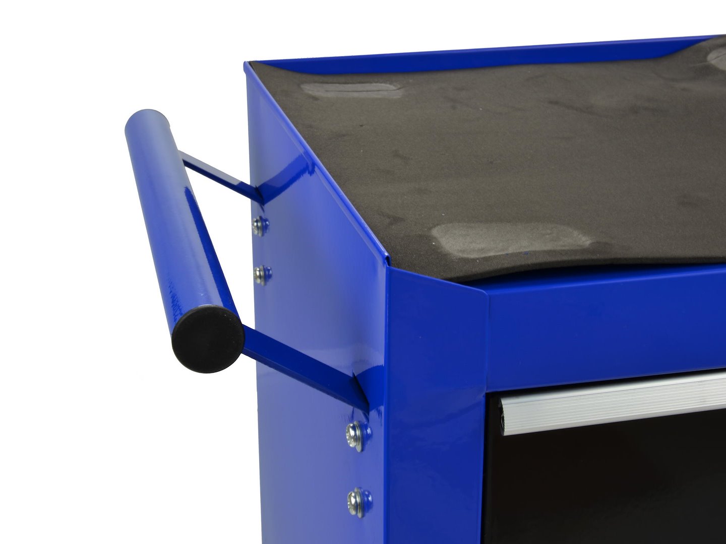 Dílenská skříň s 5 zásuvkami Geko, rozměry 780 x 620 mm, zásuvky 530 x 295 x 100 mm — V provozu