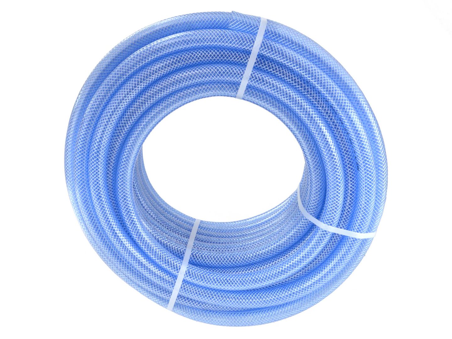 Technická hadice 12,5x3mm s transparentním spojem, modrá, 1 m / 50 m — Detail spoje