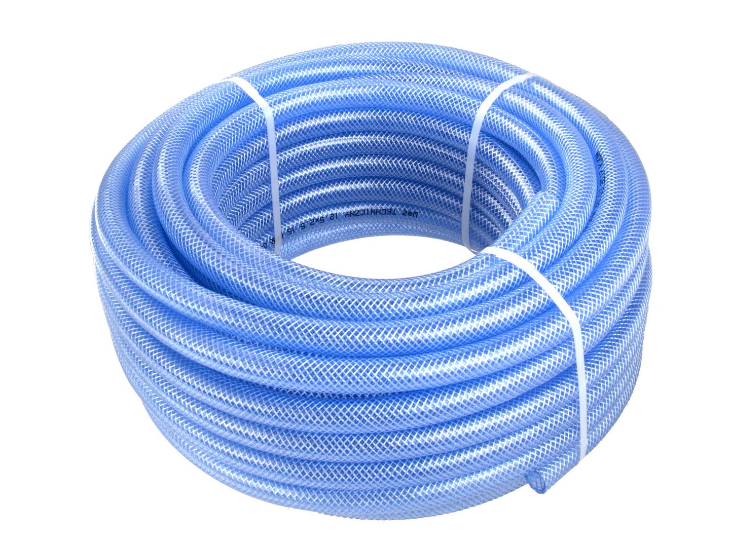Technická hadice 12,5x3mm s transparentním spojem, modrá, 1 m / 50 m — Celkový pohled