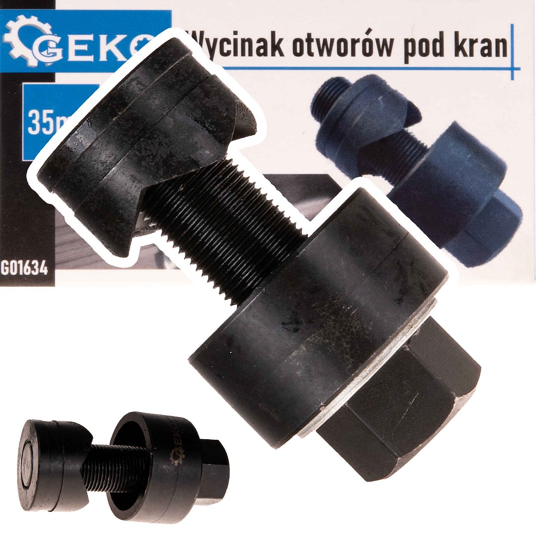 Vyřezávač otvorů pro kohoutek 35 mm Geko — Celkový pohled