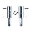 Skládací klíč na kola v pouzdře 17×19 mm + 21×23 mm CrV GEKO
