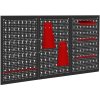 Nástěnný děrovaný panel na nářadí Kraft&Dele KD11895 — 120 × 60 cm, ocelový, 25 háčků