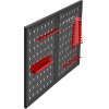Dílenský nástěnný panel na nářadí kovový 80×60 cm Kraft&Dele KD11896