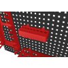 Nástěnný dílenský panel Kraft&Dele KD11897 — perforovaná kovová tabule 112 × 45 cm se sadou 32 organizérů