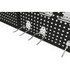 Nástěnný dílenský panel Kraft&Dele KD11897 — perforovaná kovová tabule 112 × 45 cm se sadou 32 organizérů