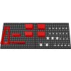 Nástěnný dílenský panel Kraft&Dele KD11897 — perforovaná kovová tabule 112 × 45 cm se sadou 32 organizérů