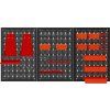 Kovový nástěnný panel na nářadí Kraft&Dele 120×60 cm – 3dílný set s kompletním příslušenstvím KD11898