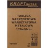 Kovový nástěnný panel na nářadí Kraft&Dele 120×60 cm – 3dílný set s kompletním příslušenstvím KD11898