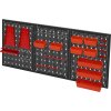 Kovový nástěnný panel na nářadí Kraft&Dele 120×60 cm – 3dílný set s kompletním příslušenstvím KD11898