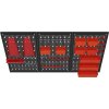 Kovový nástěnný panel na nářadí Kraft&Dele 120×60 cm – 3dílný set s kompletním příslušenstvím KD11898