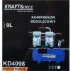 Kraft&Dele KD4098 — Bezolejový kompresor 9 l, 550 W, 155 l/min