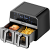 Horkovzdušná fritéza bez oleje Kraft&Dele KD4179 – 9 l, dvě komory 2× 4,5 l, 2500 W, LCD displej