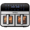 Horkovzdušná fritéza bez oleje Kraft&Dele KD4179 – 9 l, dvě komory 2× 4,5 l, 2500 W, LCD displej