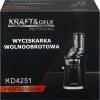 Pomalý odšťavňovač Kraft&Dele KD4251 — 650 W, 3 síta, chod dozadu