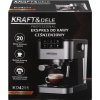 Pákový kávovar Kraft&Dele KD4291 — 1500 W, 20 bar, dotykový panel, napěňovač mléka