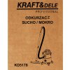 Dílenský vysavač na sucho a mokro 20 l Kraft&Dele KD5178