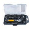 Sada bitů a nástavců Powermat PM1610 38 ks, ráčna 1/4", Cr-V – z boku
