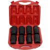 Kraft&Dele KD10216 — Sada průmyslových kovaných nástrčných hlavic 1", 8 ks, 22–41 mm, CrV, plastový kufr