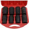 Kraft&Dele KD10216 — Sada průmyslových kovaných nástrčných hlavic 1", 8 ks, 22–41 mm, CrV, plastový kufr