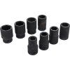Kraft&Dele KD10216 — Sada průmyslových kovaných nástrčných hlavic 1", 8 ks, 22–41 mm, CrV, plastový kufr