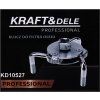 Kraft&Dele KD10527 – Samosvorný klíč na olejové filtry (65–135 mm, pohon 1/2")