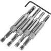 Kraft&Dele KD11209 — Sada samocentrujících vrtáků s zahloubením, 4 ks, HSS, stopka 1/4"