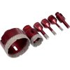 Kraft&Dele KD11219 — Sada diamantových korunových vrtáků 5 ks (6–68 mm, M14, adaptér 3/8 HEX)