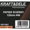 Brusný papír 50 ks, kotouč 125 mm P40 se suchým zipem – Kraft&Dele KD11801