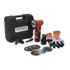 Akumulátorová úhlová bruska 2×12 V Kraft&Dele KD3161 – bezuhlíkový motor, PROFI SET
