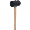 Gumové kladivo s dřevěnou rukojetí Kraft&Dele KD900 — 500 g, hlava 100 mm