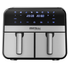 55047 117552 bezolovnata friteza airfryer 9 l 2500 w s dvojitymi komorami a lcd displejem