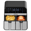 55047 6 117552 6 bezolovnata friteza airfryer 9 l 2500 w s dvojitymi komorami a lcd displejem
