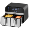 55047 7 117552 7 bezolovnata friteza airfryer 9 l 2500 w s dvojitymi komorami a lcd displejem