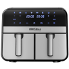 Kraft&Dele KD4180 – Bezolovnatá fritéza Airfryer 9 l 2500 W s dvojitými komorami a LCD displejem