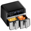 Kraft&Dele KD4180 – Bezolovnatá fritéza Airfryer 9 l 2500 W s dvojitými komorami a LCD displejem