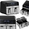117552 2 bezolovnata friteza airfryer 9 l 2500 w s dvojitymi komorami a lcd displejem