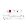 66342 2 prodluzovaci kabel bila napajeci lista 3 zasuvky 5 m 40