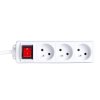 66342 4 prodluzovaci kabel bila napajeci lista 3 zasuvky 5 m 40