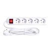 66345 2 prodluzovaci kabel bila zasuvkova lista s 5 zasuvkami 3 m 40