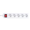 66345 4 prodluzovaci kabel bila zasuvkova lista s 5 zasuvkami 3 m 40