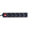 66360 3 prodluzovaci kabel cerna napajeci lista s 5 zasuvkami 3 m 40