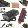 73221 vodotesne usb cyklisticke svetlo ipx4 sada predni 800 lm 900 mah zadni 120 lm 120 mah 120