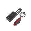 73221 2 vodotesne usb cyklisticke svetlo ipx4 sada predni 800 lm 900 mah zadni 120 lm 120 mah 120